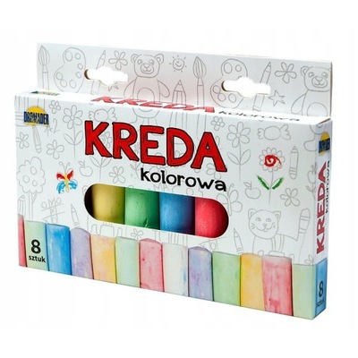 KREDA CHODNIKOWA KOLOROWA 8SZT. DROMADER TR-21160