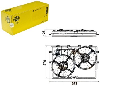 ВЕНТИЛЯТОР РАДИАТОРА HELLA 1364163080 FT7588 W0725