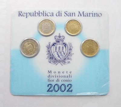 SAN MARINO SET 1, 2 EURO 20, 50 CENT 2002
