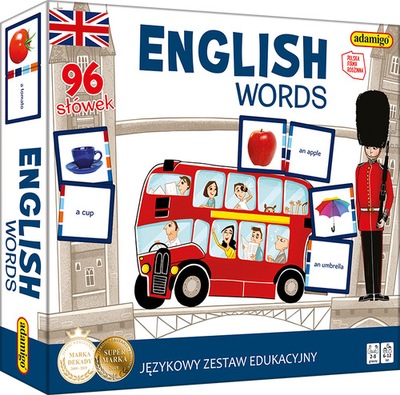 Językowy zestaw Edukacyjny English words Adamigo