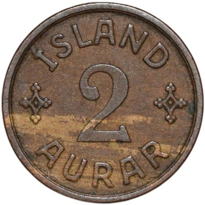 Islandia 2 aurar 1940 Znak N GJ