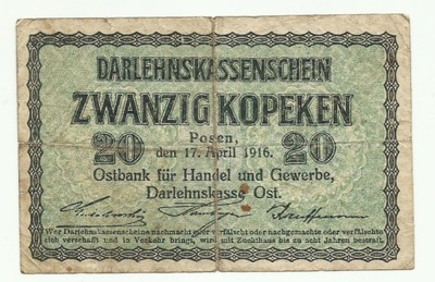 OST 20 kopiejek 1916 Poznań