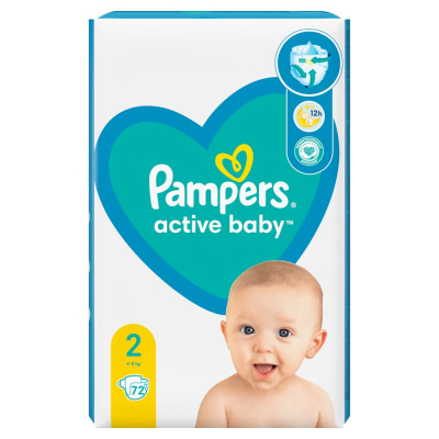 Pampers ACTIVE BABY Pieluchy Rozmiar 2 76 szt