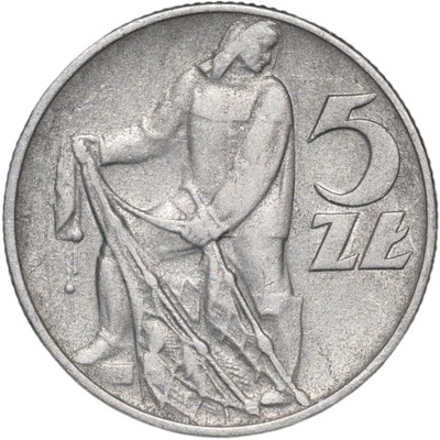 5 zł złotych RYBAK 1960