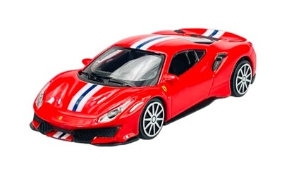 BBURAGO FERRARI 488 PISTA CZERWONY 1:43 METALOWY NOWY MODEL