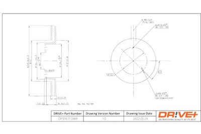 DRIVE+ DISKAI STABDŽIŲ 2SZT. PRIEK. LADA LARGUS 1.6B 18- 8X22X4OTW 