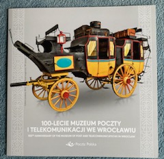 Folder 100 lecie muzeum poczty i telekomunikacji Arkusz