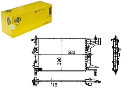 HELLA RADUADOR DEL MOTOR 13267652 13267650 OL2545 O  