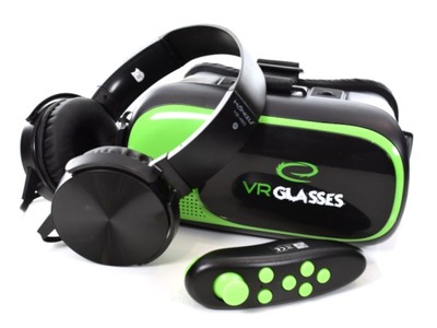 Gogle Okulary VR 3D do Telefonu +słuchawki pilot