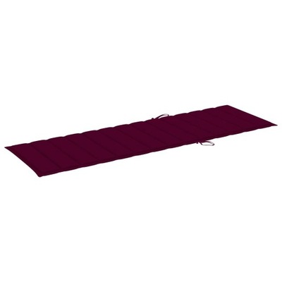 Poduszka na leżak, winna czerwień, 200x60x4 cm, tk