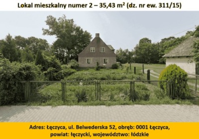 Mieszkanie, Łęczyca, Łęczycki, 35 m²