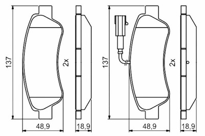 BOSCH КОЛОДКИ ТОРМОЗНЫЕ ЗАД CITROEN JUMPER II FIAT DUCATO PEUGEOT