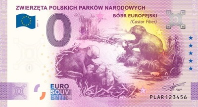 Banknot 0 Euro Bóbr Europejski