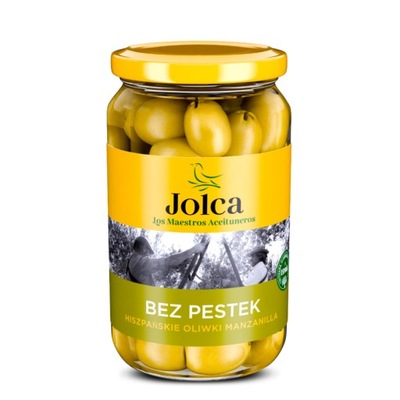 Oliwki hiszpańskie zielone bez pestek Manzanilla Fina w słoiku 350g Jolca