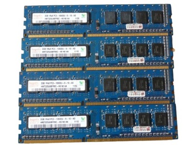 Pamięć DDR3 PC3 8GB 1333MHz PC10600 4x 2GB Dual Hynix Gwarancja