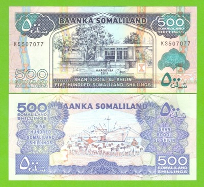 SOMALILAND 500 SHILLINGS 2011 P-6h UNC