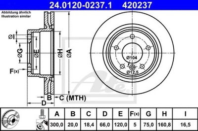 24.0120-0237.1 ДИСК HAM.TYL BMW 1 F20 11-