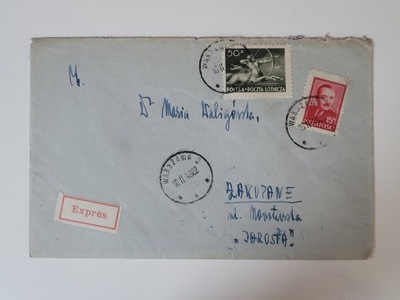 Korespondencja 1949 r. - z Warszawa do Zakopane