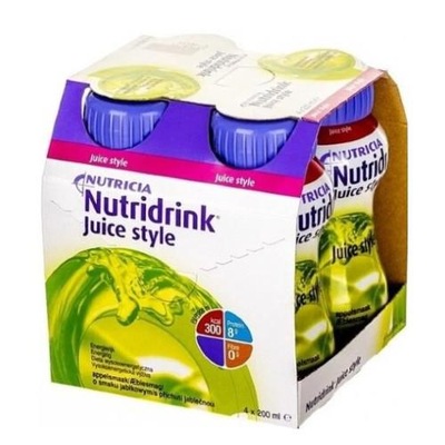 NUTRIDRINK Juice Style o smaku jabłkowym 4x200 ml
