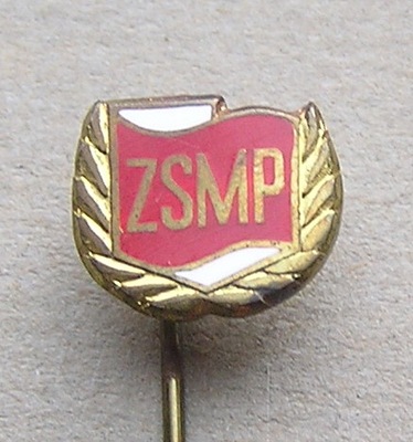 Odznaka ZSMP złota z wieńcem