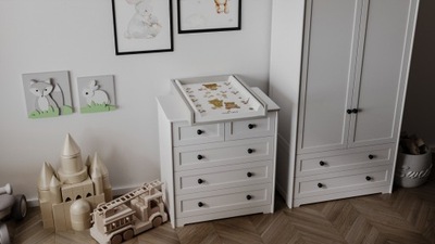 Przewijak + nakładka dziecka komoda IKEA biały MIŚ