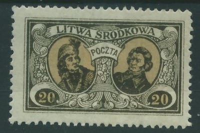 Litwa Środkowa 20 M. - Kościuszko , Mickiewicz