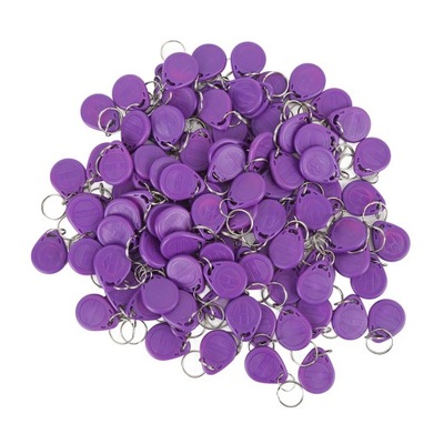 100 SZT. BRELOK BRELOCZEK RFID 125 KHZ FIOLETOWY ZAWIESZKA