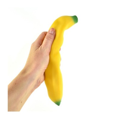 DUŻY Gniotek Antystresowy Banan 20 cm SQUEEZE