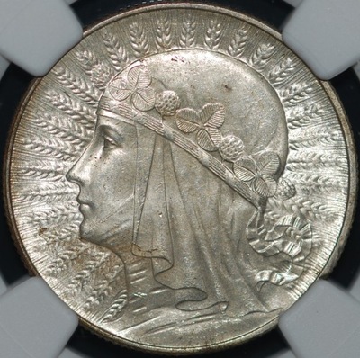 5 zł 1933 Głowa Kobiety - MS 63+ - NGC - MENNICZE