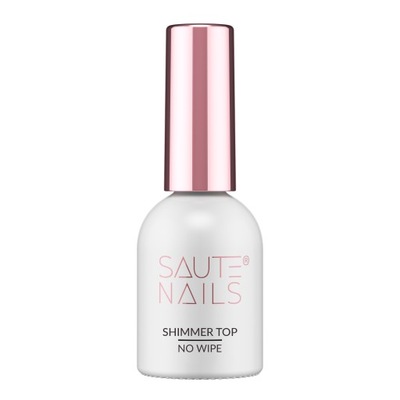 SAUTE NAILS Top hybrydowy SHIMMER TOP NO WIPE 8ml