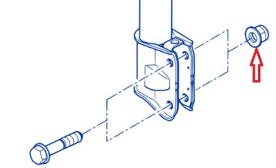 Гайка болти поворотний кулак m12 dacia, renault фото №1