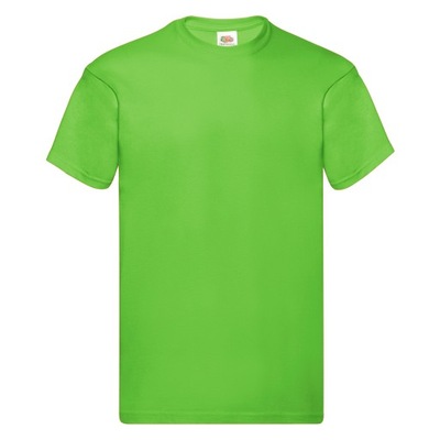 T-SHIRT KOSZULKA FRUIT OF THE LOOM lime green S