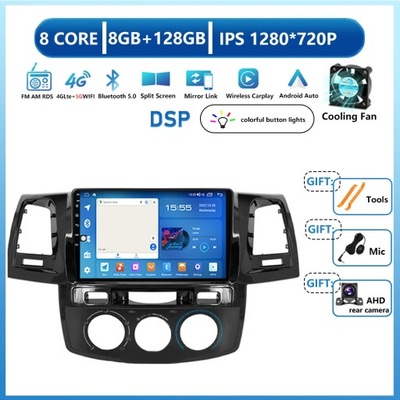 НАВИГАЦИЯ GPS ANDROID WIRELESS CARPLAY К TOYOTA FORTUNER HILUX 2005-2014 фото