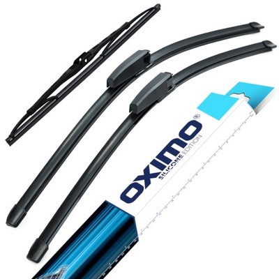 WIPER BLADES ON GLASS OXIMO FRONT + REAR FOR AUDI A4 B6 B7 UNIVERSAL AVANT 01-2008  