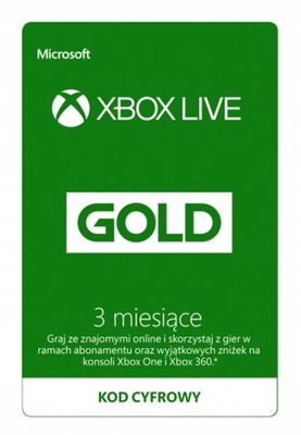 Xbox Live Gold / Xbox Game Pass Core kod na 3 miesiące klucz BEZ UŻYCIA VPN