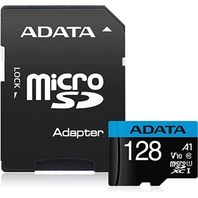 ADATA microSDXC/SDHC UHS-I Memory Card Premier 128 GB, microSDHC/SDXC, pami