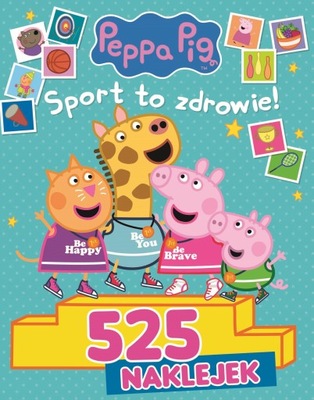 Peppa Pig 525 naklejek NAKLEJKI SPORT TO ZDROWIE