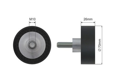 Ролик натягувача ремінь wielo bmw z3 e36 1.6 98-06 фото №1