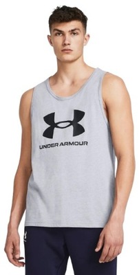 UNDER ARMOUR TANK TOP SPORTSTYLE LOGO SZARY M