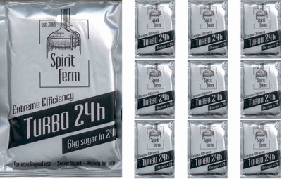 drożdże gorzelnicze Spirit ferm TURBO 24h 10szt