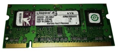Pamięć RAM DDR2 Kingston KVR667D2S5/512 512 MB 100% oryginał