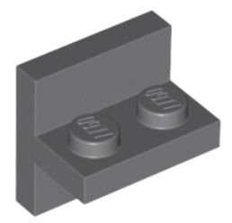 LEGO PŁYTKA 2X2 / 1X2 CIEMNOSZARA NR 41682 ZA 2 SZT