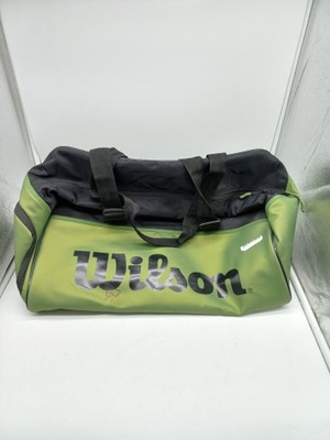 wilson blade v8 super tour tennis racket bag - green/black