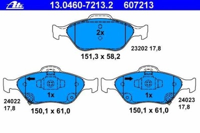 КОЛОДКИ ГАЛЬМІВНІ ПЕРЕД TOYOTA YARIS 2006-