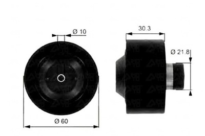 Gates ролик направляющая ремень volvo c30 s40 ii s80 фото №1