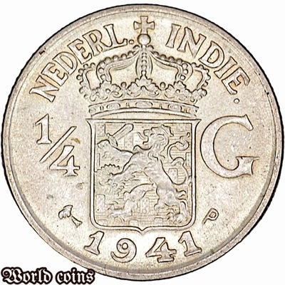 1/4 GULDEN 1941 P - HOLENDERSKIE INDIE WSCHODNIE