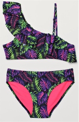 H&M bikini strój kąpielowy 146/152 LIŚCIE