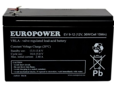 EuroPower Akumulator Ev 12V 9Ah