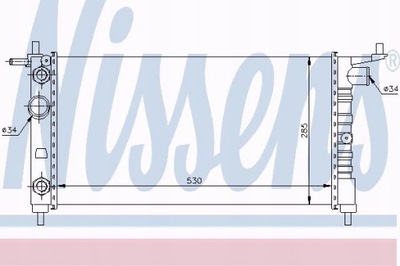 NISSENS 63284 РАДИАТОР, СИСТЕМА ОХЛАЖДЕНИЯ ДВИГАТЕЛЯ