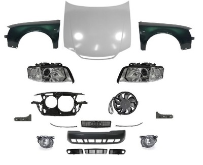 Audi a6 c5 перед капот крыло бампер лампа pas фото №1